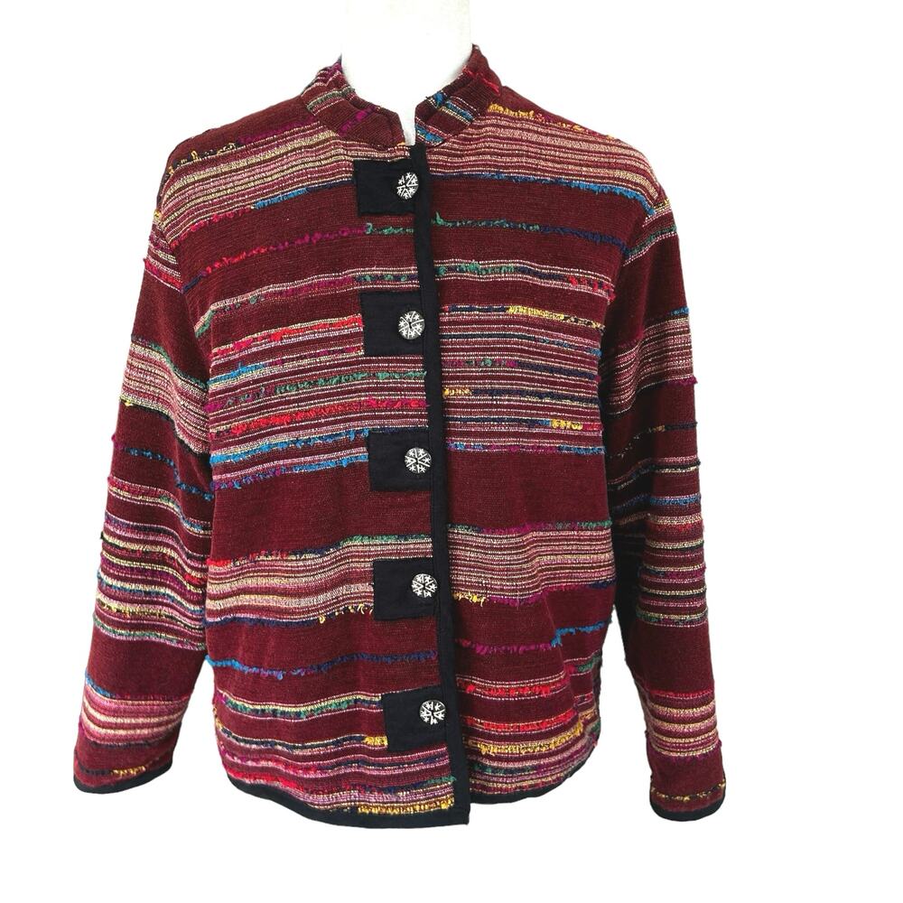 VINTAGE‎ White Stag Tapestry Jacket Brown Red Yellow Blue Size Medium 8 / 10